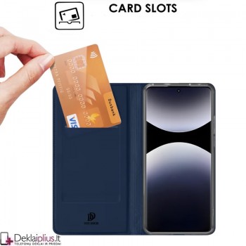 Dux Ducis Skin Pro dirbtinės odos dėklas - mėlynas (Xiaomi Redmi Note 14 Pro 4G) Dux Ducis Skin Pro dirbtinės odos dėklas - mėlynas (Xiaomi Redmi Note 14 Pro 4G)